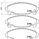 Jogo de 4 pastilhas de freio BREMBO P 16 007