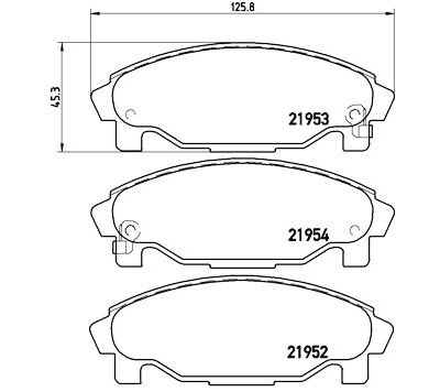 Jogo de 4 pastilhas de freio BREMBO P 16 007