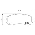 Jogo de 4 pastilhas de freio BREMBO P 56 028