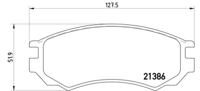 Jogo de 4 pastilhas de freio BREMBO P 56 028