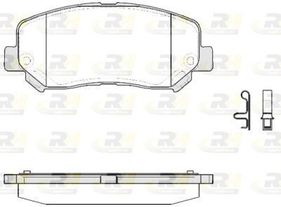 Conjunto de 4 pastilhas de freio ROADHOUSE 21513.22