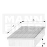 Filtro de ar MANN-FILTER C2453/2