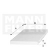 Filtro de ar de cabine MANN-FILTER CU3039-2