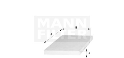 Filtro de ar de cabine MANN-FILTER CUK3039-2
