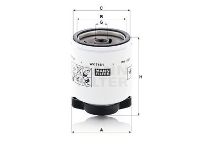 Filtro de combustível MANN-FILTER WK 715/1