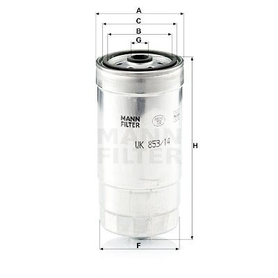 Filtro de combustível MANN-FILTER WK 853/14