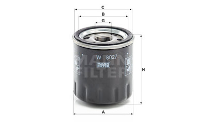 Filtro de óleo MANN-FILTER W 8027