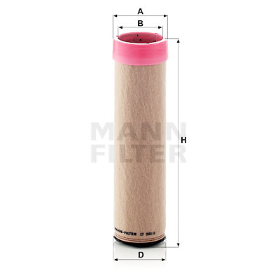 Filtro de ar suplementar MANN-FILTER CF 990/2