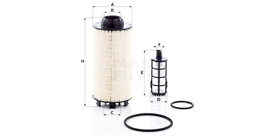 Filtro de combustível MANN-FILTER PU 8010-2 x