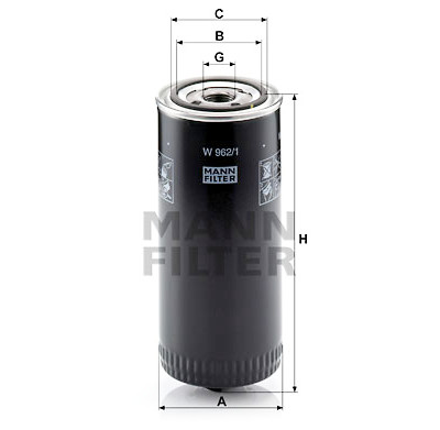 Filtro, sistema hidráulico do operador MANN-FILTER W 962/1