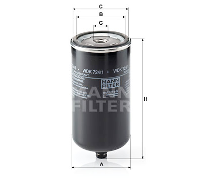 Filtro de combustível MANN-FILTER WDK 724/1