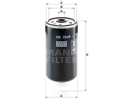 Filtro de combustível MANN-FILTER WK 724/6
