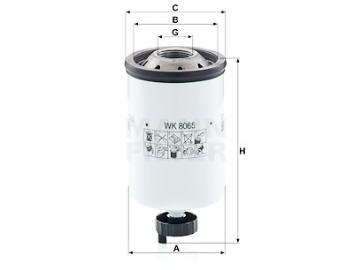 Filtro de combustível MANN-FILTER WK 8065