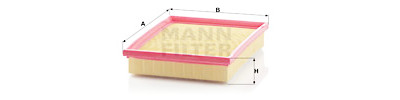 Filtro de ar MANN-FILTER C 2256/2
