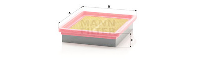 Filtro de ar MANN-FILTER C 2477