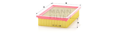 Filtro de ar MANN-FILTER C 26 100