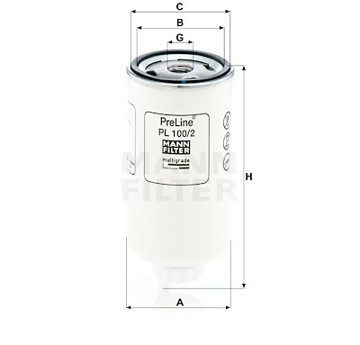 Filtro de combustível MANN-FILTER PL 100/2