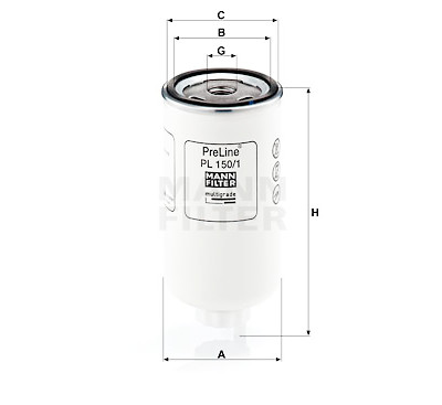 Filtro de combustível MANN-FILTER PL 150/1
