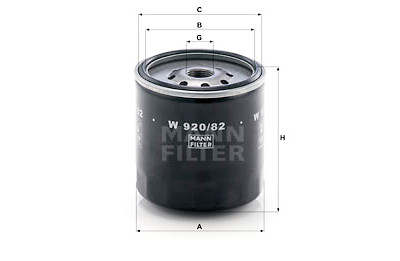 Filtro de óleo MANN-FILTER W 920/82