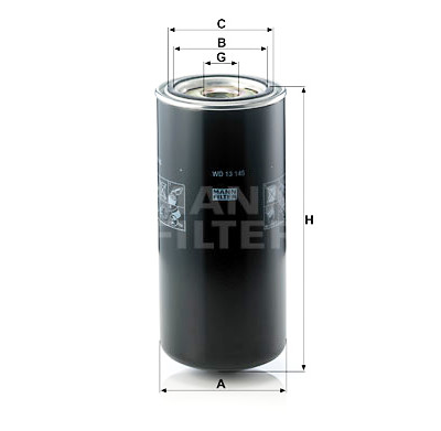 Filtro de óleo MANN-FILTER WD 13 145