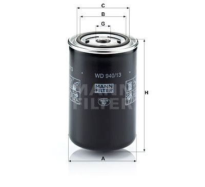 Filtro de óleo MANN-FILTER WD 940/13