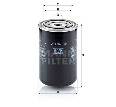 Filtro de óleo MANN-FILTER WD 940/19