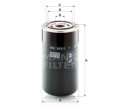 Filtro de combustível MANN-FILTER WDK 950/1