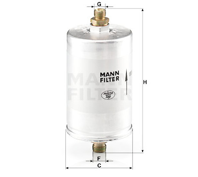 Filtro de combustível MANN-FILTER WK 726/2