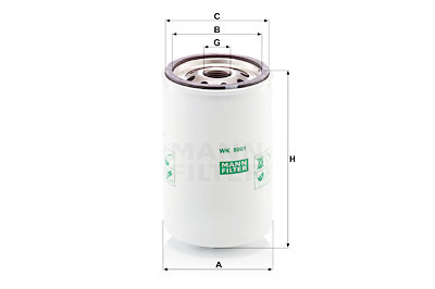 Filtro de combustível MANN-FILTER WK 8001