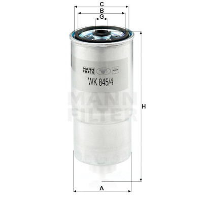 Filtro de combustível MANN-FILTER WK 845/4
