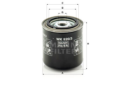 Filtro de combustível MANN-FILTER WK 920/3