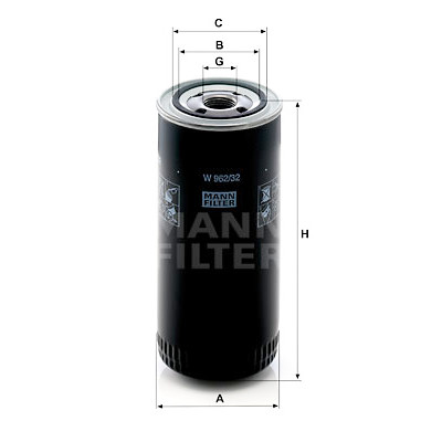 Filtro de óleo MANN-FILTER W 962/32
