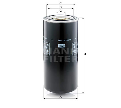Filtro de óleo MANN-FILTER WD 13 145/15