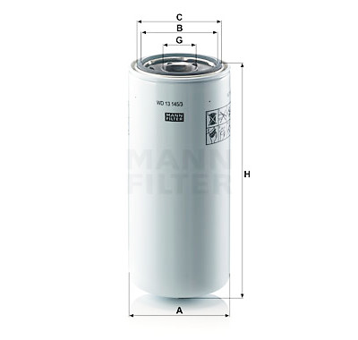 Filtro de óleo MANN-FILTER WD 13 145/3
