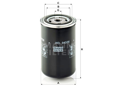 Filtro de óleo MANN-FILTER WD 940/26