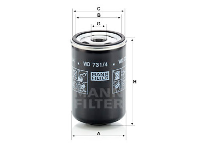 Filtro de óleo MANN-FILTER WD 731/4