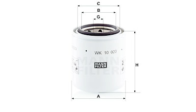 Filtro de combustível MANN-FILTER WK 10 020