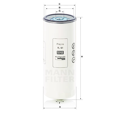 Filtro de combustível MANN-FILTER PL 601