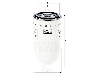 Filtro de combustível MANN-FILTER WK 842/28