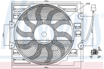 Ventilador, condensador do ar condicionado