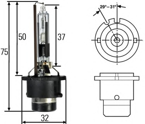 Lâmpada de farol alto HELLA 8GS 007 001-121