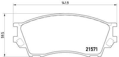 Jogo de 4 pastilhas de freio BREMBO P 49 019