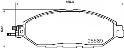 Jogo de 4 pastilhas de freio BREMBO P 56 103