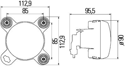 Farol HELLA 1K0 247 043-107