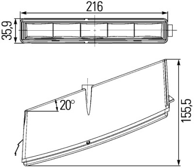 Luz diurna HELLA 2PT 010 043-041