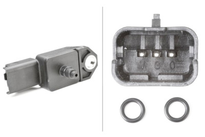 Sensor, pressão de sobrealimentação HELLA 6PP 009 400-521