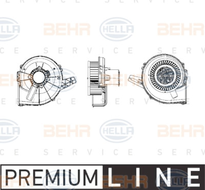 Ventilador de cabine BEHR HELLA SERVICE 8EW 009 157-111