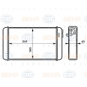 Radiador de aquecimento BEHR HELLA SERVICE 8FH 351 313-281