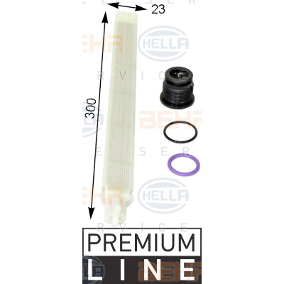 Filtro desidratador, ar condicionado BEHR HELLA SERVICE 8FT 351 193-211