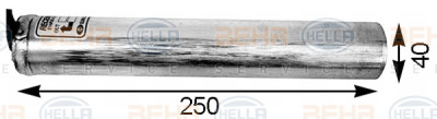 Filtro desidratador, ar condicionado BEHR HELLA SERVICE 8FT 351 197-241
